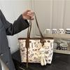 Cute and Large-capacity Autumn New Tote Bag Women's Versatile Trend Fashion Printing Personalized Casual Shoulder Bag