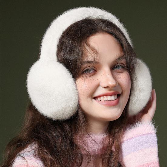 Женские зимние наушники из искусственного меха, толстые, уютные, однотонные, эластичные, легкие, противоскользящие, складные, защита для ушей, уличные грелки для ушей