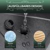 Black Parasol base, octagonal parasol stand, parasol holder, stand for parasols with 38/48mm tube diameter, for balcony, terrace, garden