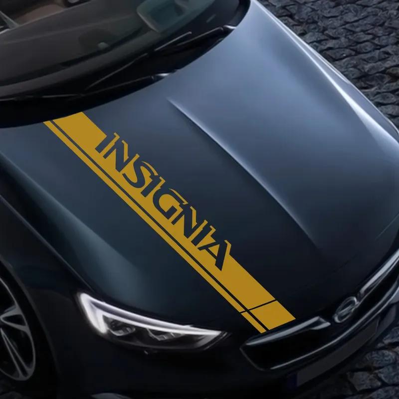 Автомобильные наклейки на капот для Opel OPC Astra J H G K ignia Corsa D B E Mokka Vectra B Наклейки на крышку капота Автоаксессуары