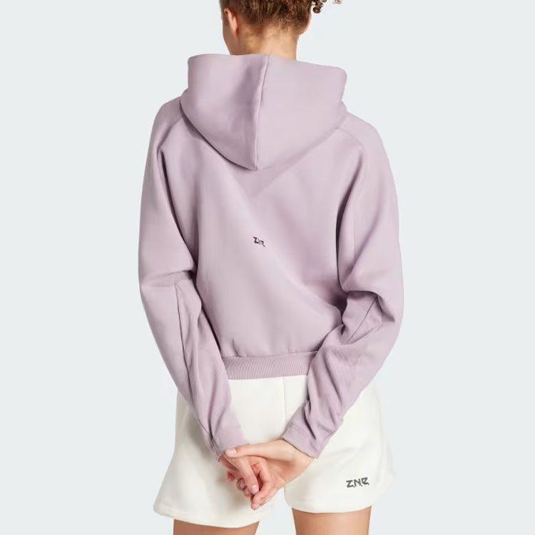 adidas ЗНЕ. Толстовка с капюшоном на молнии женская светло-фиолетовая IS3934