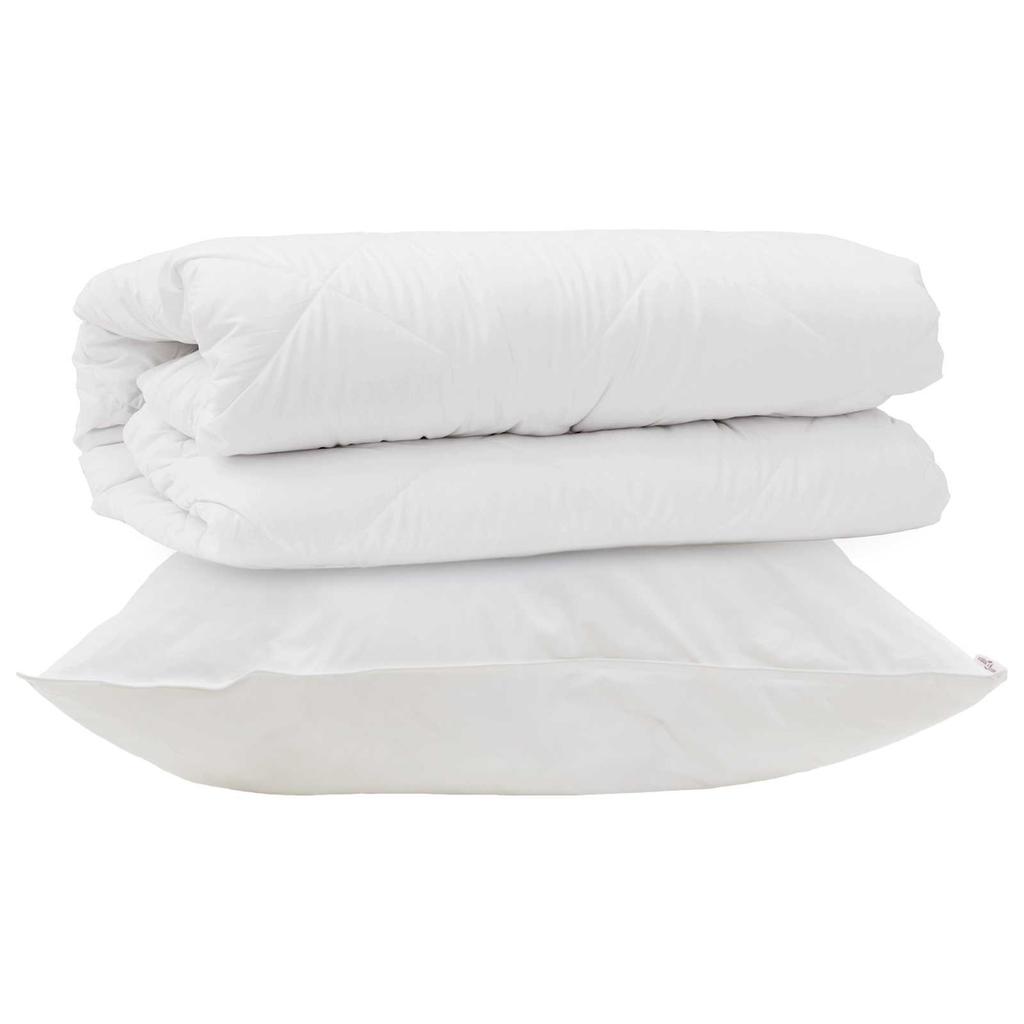 Duvet Set with Pillow 2 pcs White Microfiber