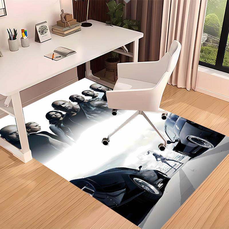 Fast and Furious Printed Absorbent Washable Carpet, Non-Slip Bathroom Mats, Kitchen Rugs, Yoga Mat,Living Room Entrance, Camping Picnic Rugs