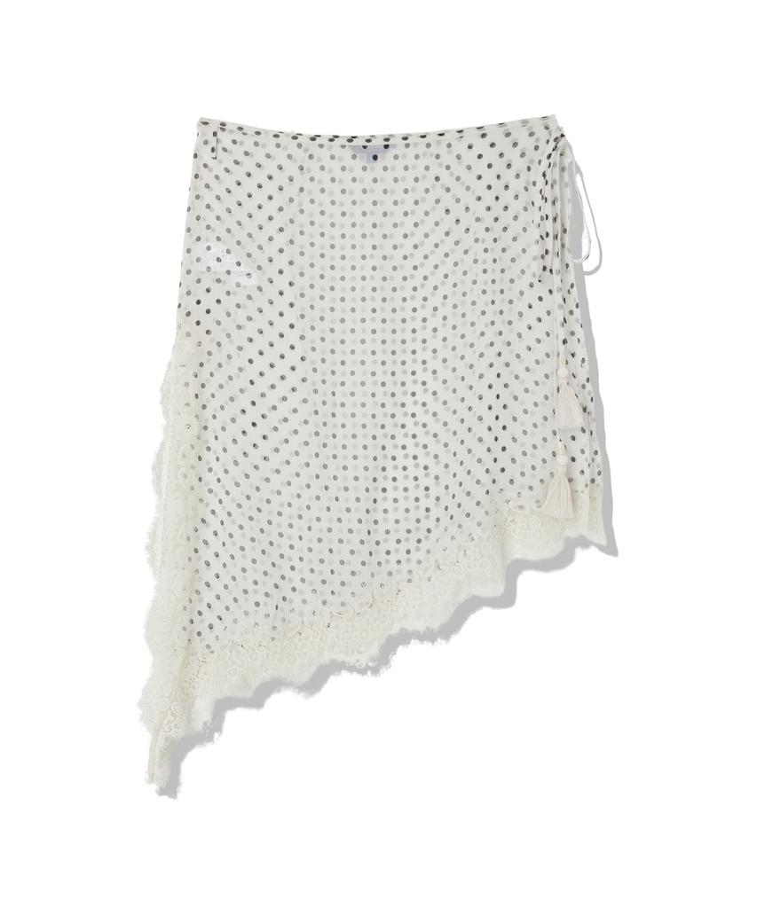 Penfield Dot Lace Layered Wrap Skirt Lemon_Fs7Ws02F