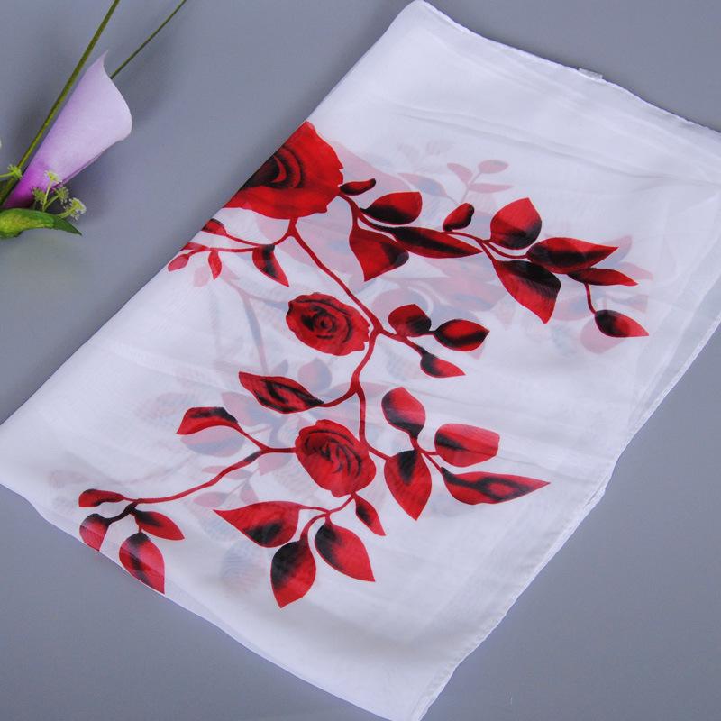 Шифоновые шарфы для женщин Весенние профессиональные шарфы Простые принтованные шарфы для женщин