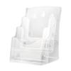 Acrylic Brochure Holder 3-Tier Brochure Display Stand with Divider Wall Mount Countertop Clear Flyer Holder Rack Magazine Booklet Display Stand