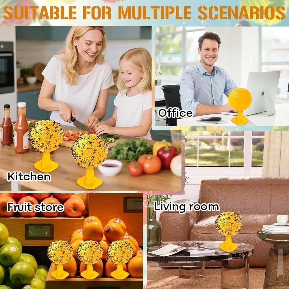 with Base Stand Fruit Fly Traps Sticky Glue Insect Fly Catcher Fly Trap Ball for Indoor Outdoor