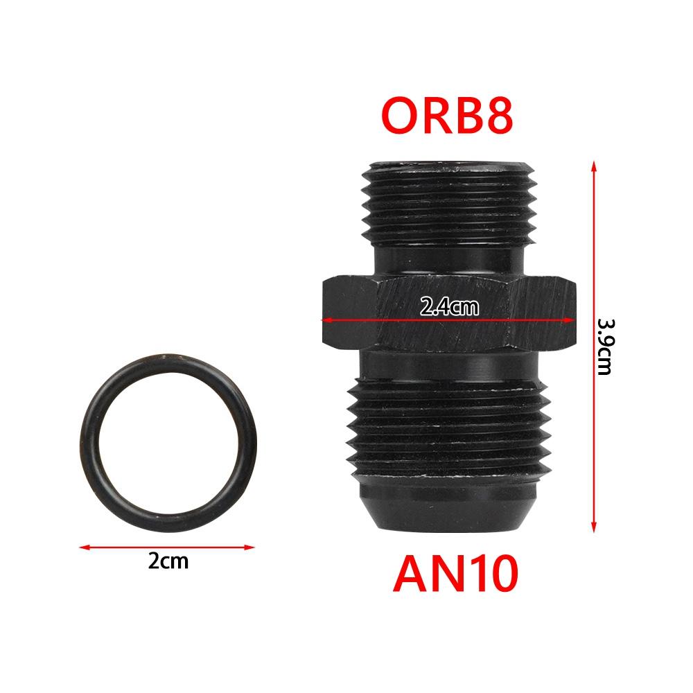 ORB O-ring AN6 AN8 AN10 Aluminum Male Adapter Flare Fitting Union Nitrous Oil Fuel Hose End Straight AN Male To AN Male Coupler