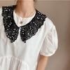 Adjust Clothes Neck Ruff Mini Cape Lapel Half Shirt Lace Fabric Neckline Detachable Fake Collar