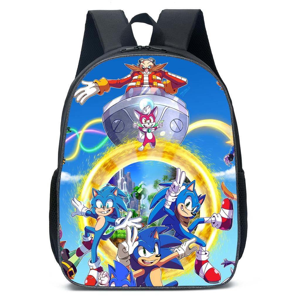 Cartoon Animation Sonic Primary And Secondary School Students Schoolbag Children'S Men'S And Women'S Backpack Schoolbag