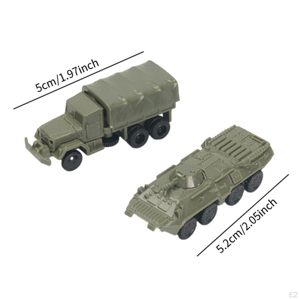 2 шт. 1:144 Колесная модель транспортного средства 4D M35 Truck Education Настольный декор Строительные наборы