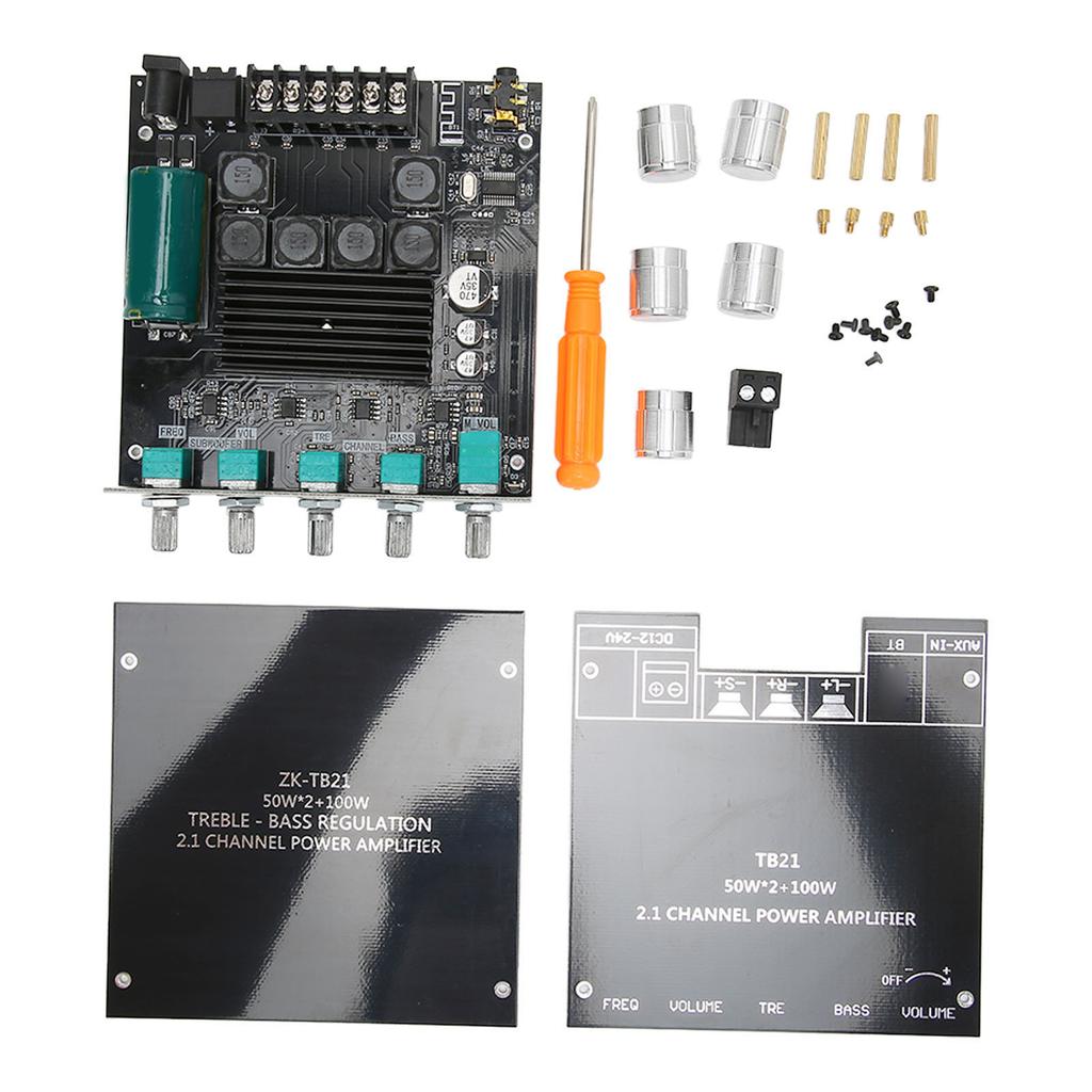 BT Digital Amplifier Board 2.1 Channel 50W 50W 100W Wireless Subwoofer Amp Module for Speaker