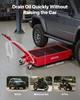 Low Profile Oil Drain Pan, 75.7 L Capacity, Rolling Oil Drain Pan with Manual Pump, 2.2 m Hose & T Folding Handle, Leak-proof & Corrosion-resistant,