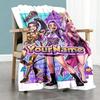 Demon Hunter Girls 3 Customize Your Name Blanket Throw Personalized Blanket Comfortable Versatile for Office Chair Bedding Nap Ideal for All Seasons