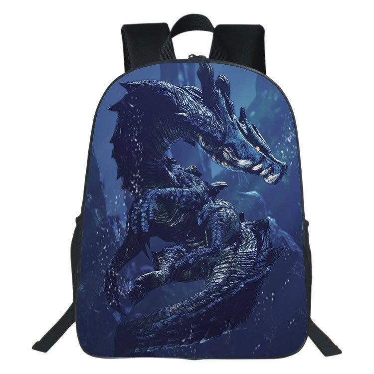 Рюкзак с принтом Monster Hunter Wilds Студенческий рюкзак Monster Hunter Wilds