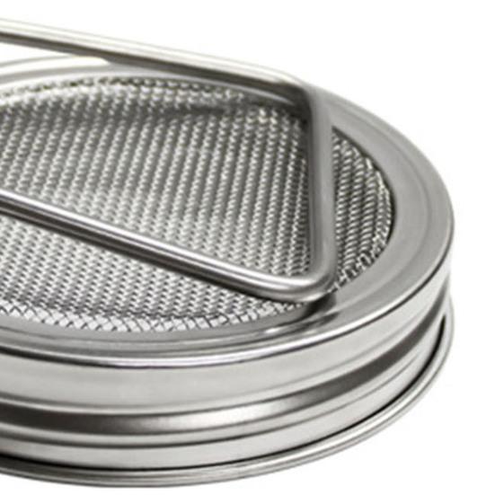 1/2 шт. 86 мм крышка для проращивания из нержавеющей стали для банки, крышка для выращивания ростков фасоли, сетчатая крышка-сито для банки с широким горлышком