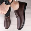 Fashion Genuine Leather Men Designer Business Oxford Shoes Luxury Brand Comfort Flats Shoes Breathable Men Driving Lace-up Walking Shoes