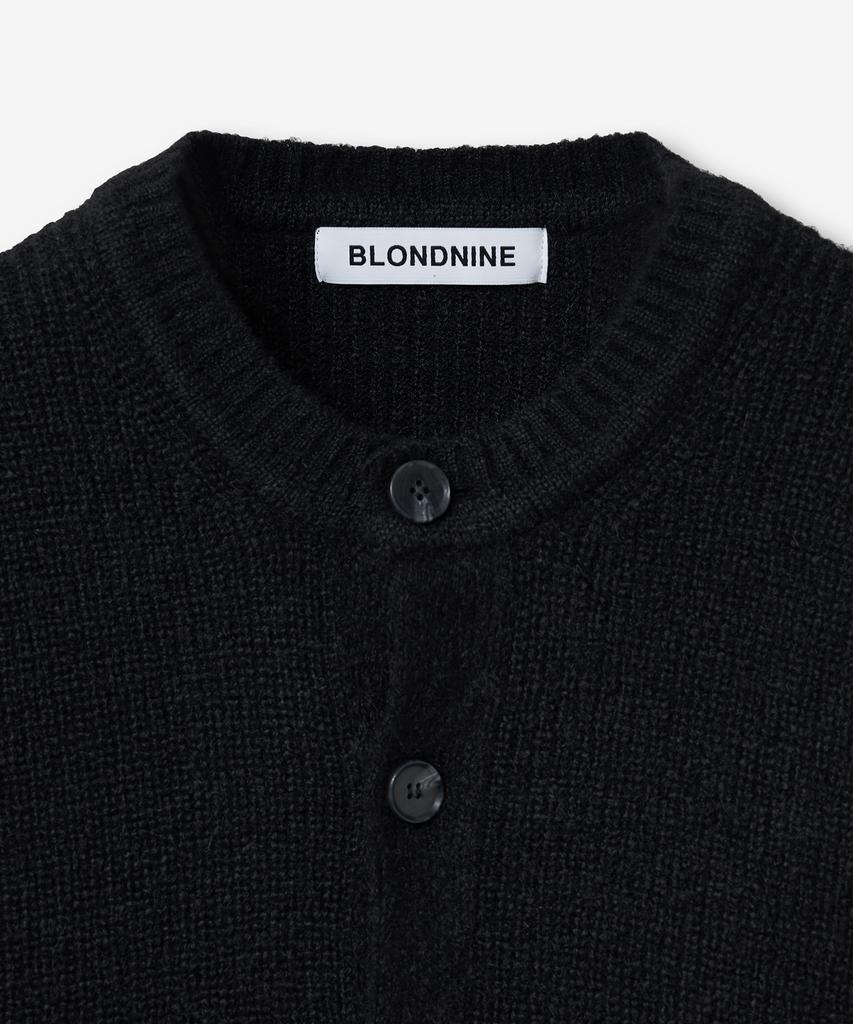 Blond9 Кардиган в рубчик из шерсти Grace_Черный
