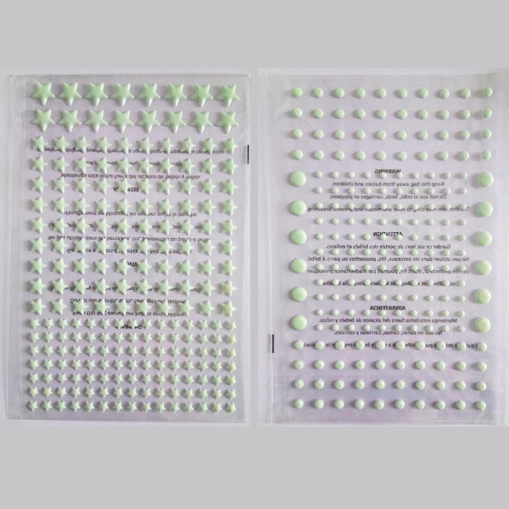 202 шт./комплект 3D Пузырьковые Звезды Точки Светящиеся Настенные Наклейки Детская Комната Домашний Декор Наклейки Светятся в Темноте Спальня DIY Обои