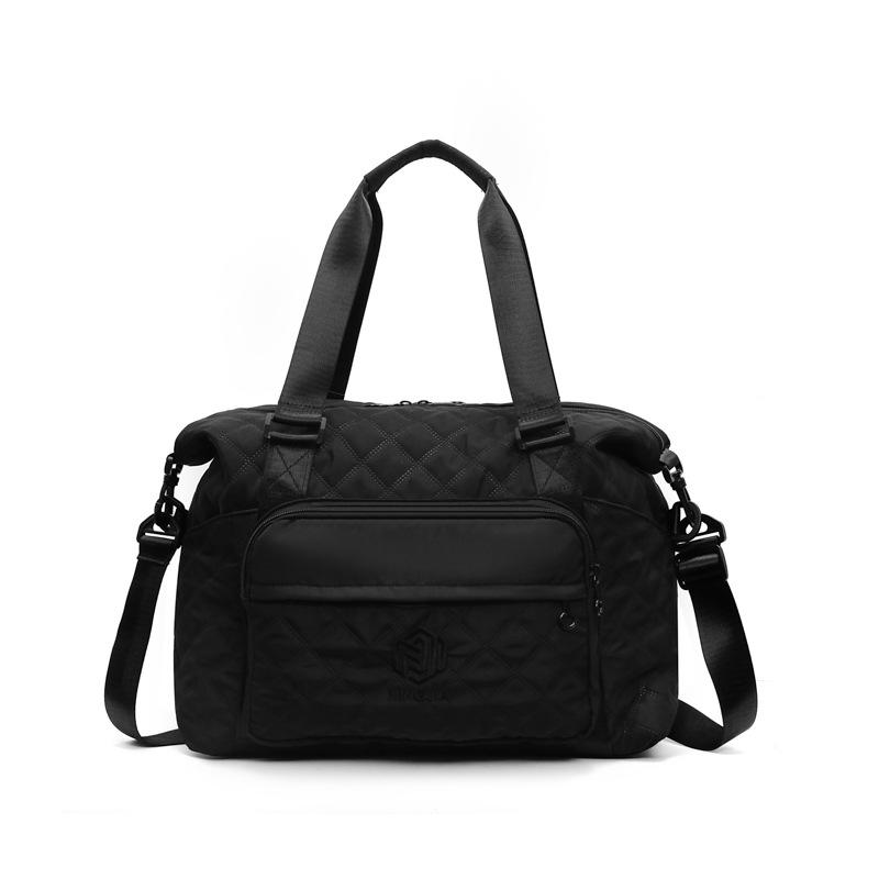 Женская модная спортивная сумка для фитнеса с ромбовидным узором и отделением для влажных и сухих вещей, для игр на открытом воздухе, повседневная ручная сумка-рычаг для багажа