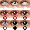 Sharingan Eye Halloween Contact Lenses 1 Pair Yearly Disposable Soft Lenses Cosplay Contact Lenses Anime Accessories