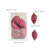 8Pcs Pinecone Christmas Tree Decorations Charm Pendants Decorative Xmas Balls Baubles for Window Wall Door Anniversary Indoor