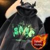 Унисекс Худи с Капюшоном Граффити с Объемным Принтом - Нишевый Милый Стиль, Тонкий Плюс Бархат, Идеально для Осенних и Зимних Пар.