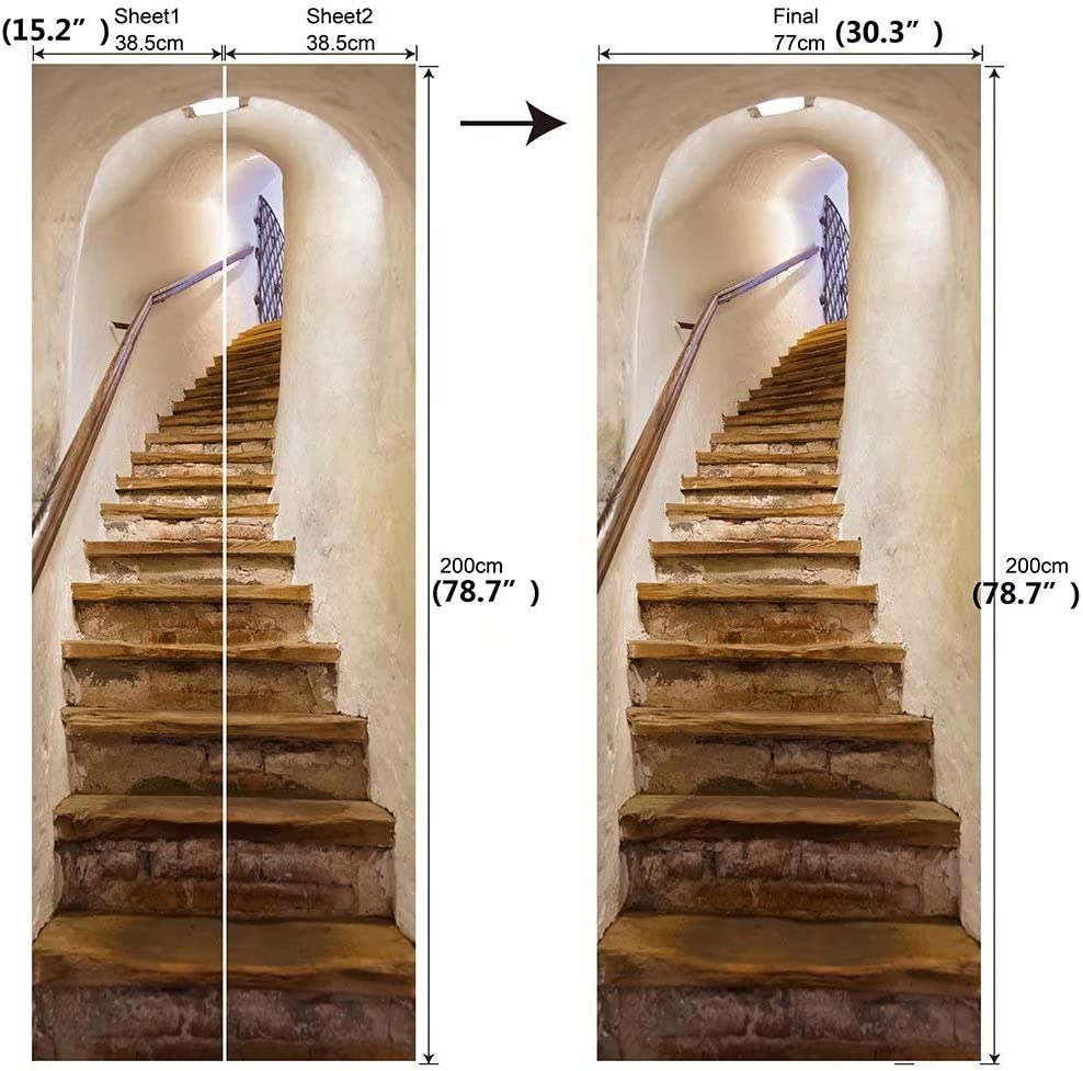 Наклейка на дверь, настенная бумага, 3D обои, сделай сам, постер, художественные фрески, домашний декор, наклейки с цитатой, украшение, самоклеящиеся съемные садовые