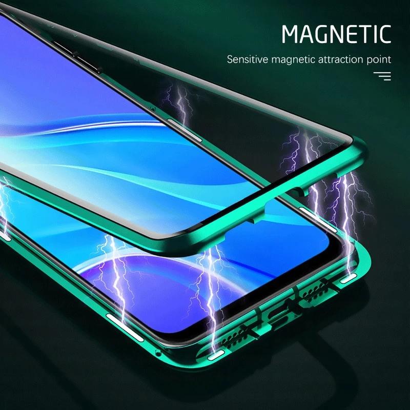 Магнитный защитный чехол 360° для Samsung Galaxy A55 A52S A56 A53 A54 5G Двустороннее закаленное стекло Ударопрочные чехлы для телефона