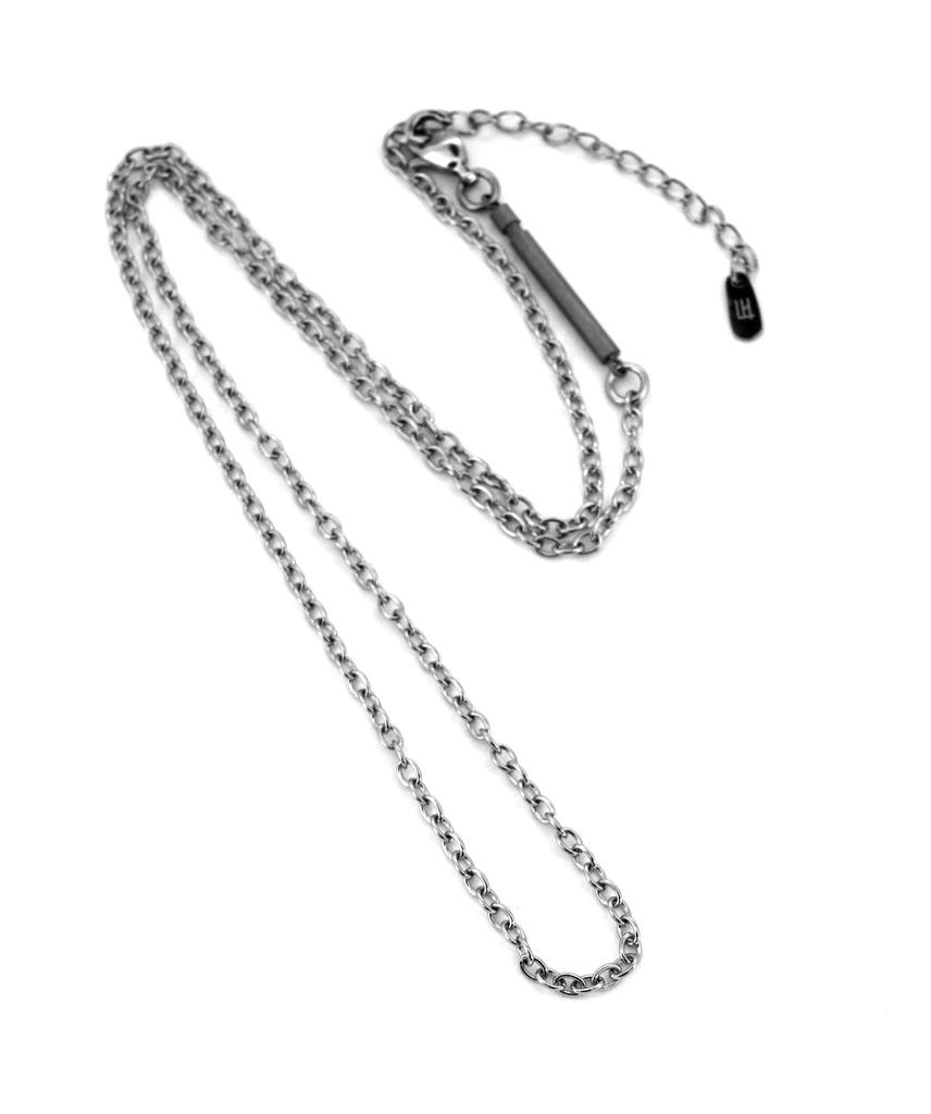 LION HEART Surgical Stainless Steel Chain Kihei 119581001SLVFREE [LION HEART] Necklace, Azuki, 50cm, 55cm, Slendery, 03NC0025, Color Silver/Size
