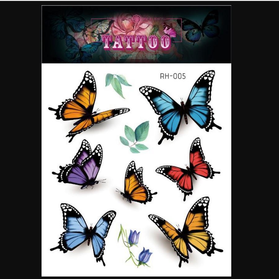 Новая водонепроницаемая 3d татуировка бабочки с макияжем, милые татуировки, модные татуировки, наклейки