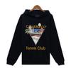 Casablanca Style Hoodie Teens Loose Fit Pullover Sweatshirt Casual Wear