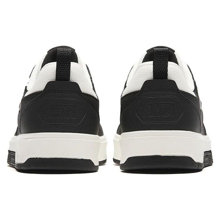 Anta Удобные прочные нескользящие низкие кроссовки для скейтбординга женские кроссовки черные белые 122348011-3