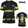 Men Summert T Shirt  Firefighter Printed 3D All Over Print T Shirt Cosplay Costume Short Sleeve O Neck Casual Top Tees Oversized