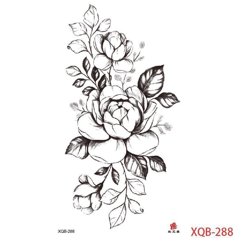 НОВЫЙ 1 ШТ. Водонепроницаемые Татуировки Временные Татуировки Наклейки Цветы Розы Татуировки Тела для Женщин Искусство Руки Татуировки Волк Тигр Лев Живопись Татуировки