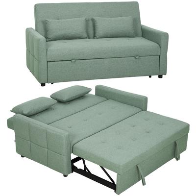 Three-Way Two-Seater Sofa Bed - Green