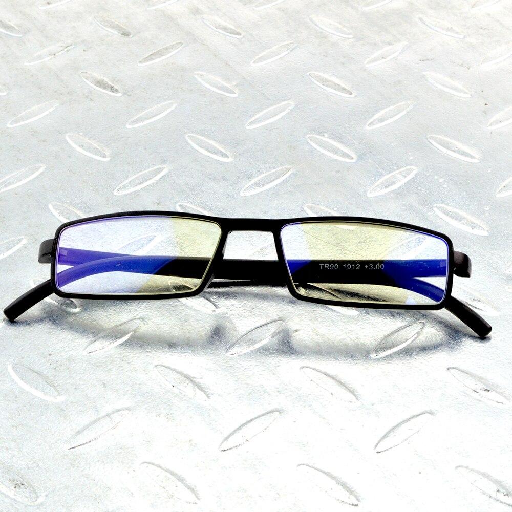 TR90 ручной работы, черный цвет, прямоугольник, простой стиль, мужские и женские модные очки для чтения + 0,75 + 1 + 1,25 + 1,5 + 1,75 до + 4