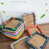 Cat Nest Summer Linen Mat Nest Mat Cooling Summer Dog Nest Cat Nest Rattan Mat Square Cool Nest Cooling Bed