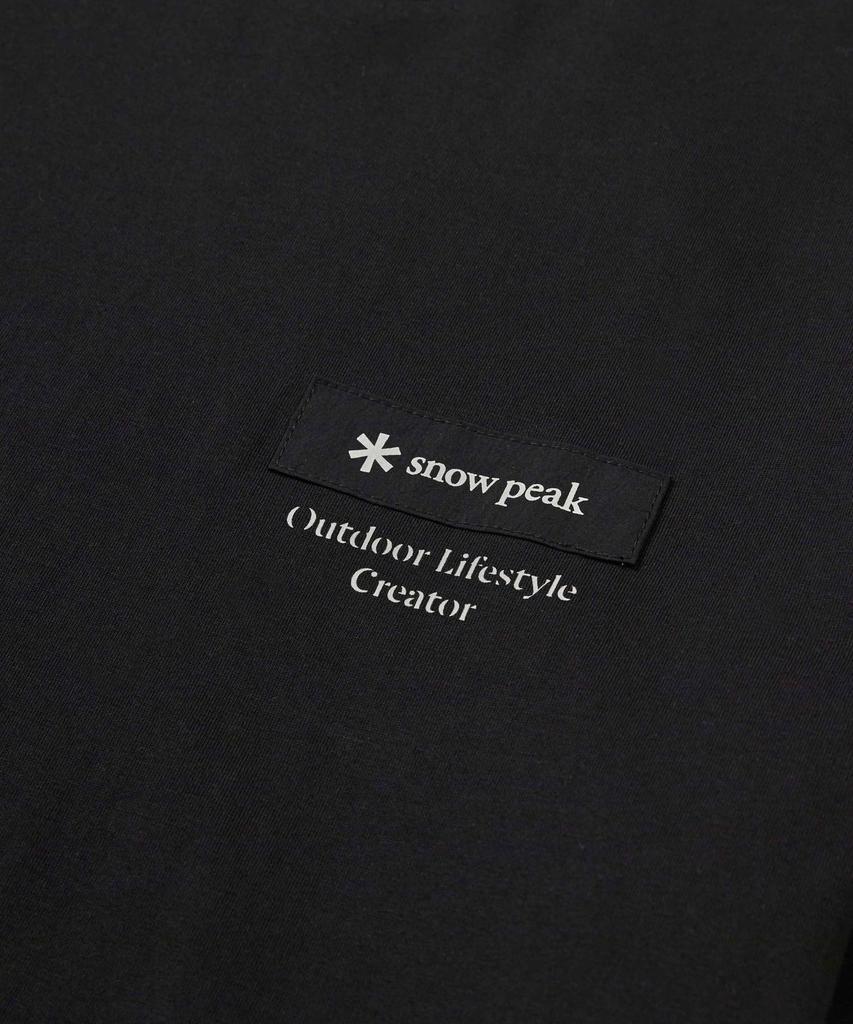 Snow Peak Aerocool W Patch Short Sleeve T-Shirt, XL, Black