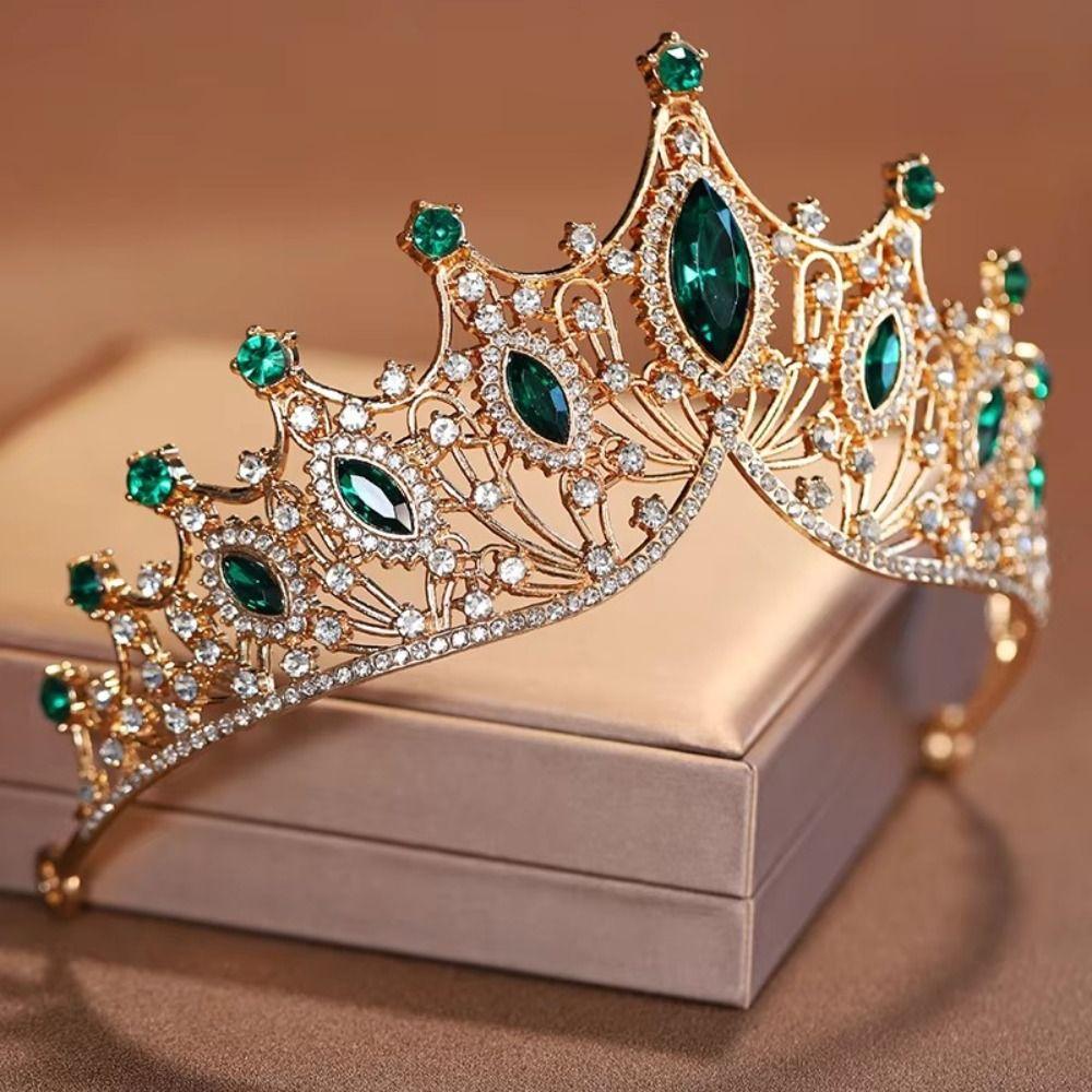 Luxurious Bridal Crown Rhinestone Princess Crown Temperament Bride Headwear Jewelry