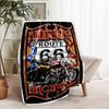1pc Blanket U.S. Route 66(1) Print Design, Lightweight Blanket for Sofa, Bed- Soft &Warm, Gift for All Seasons like Christmas, Halloween