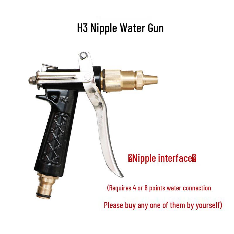 Полностью медный высоконапорный пистолет-распылитель для автомойки и насадка-щетка