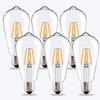 ST64 Filament LED Edison Bulb, E26 Base (4W), 40W Equivalent, Warm White (2700K), Wide Beam Distribution, 360-Degree Illumination, Clear LED Bulb,
