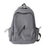Male Solid Color Backpack Student Schoolbag Large Capacity Female Backpack