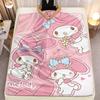 Розовое фланелевое одеяло My Melody 2D с принтом, односпальное, милое, уютное, прочное, теплое, плед для дома, спальни, гостиной, декор в тематике Sanrio