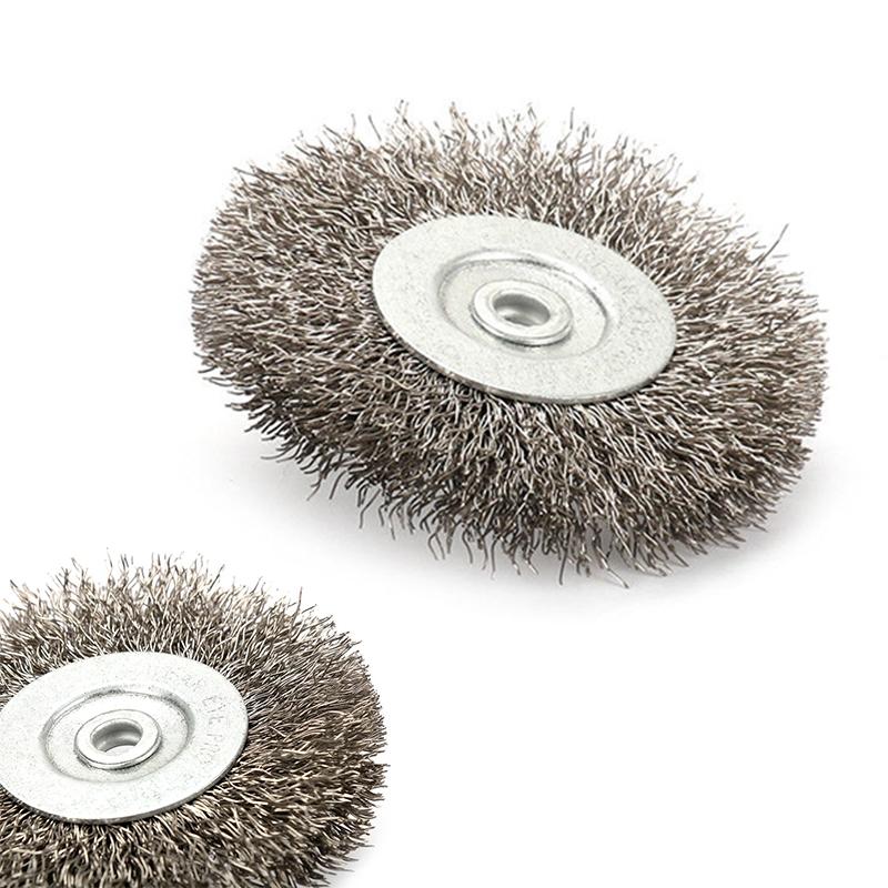 3-дюймовая 6-мм гофрированная щетка из нержавеющей стали для настольной шлифовальной машины, абразивная, новая