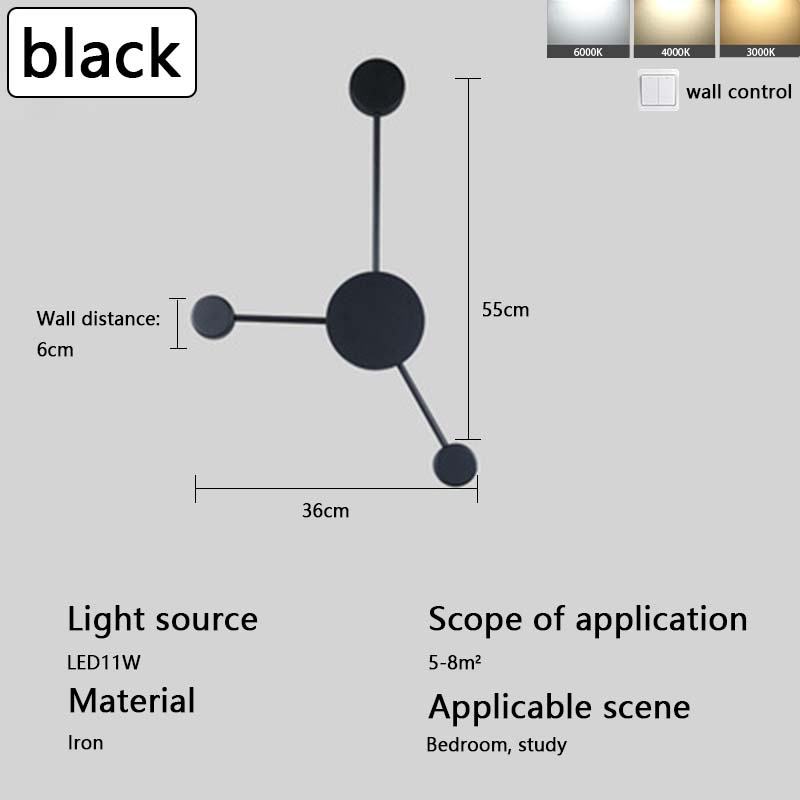 Скандинавский современный стиль спальня ночник простая творческая личность лестница проход фон настенные декоративные светильники