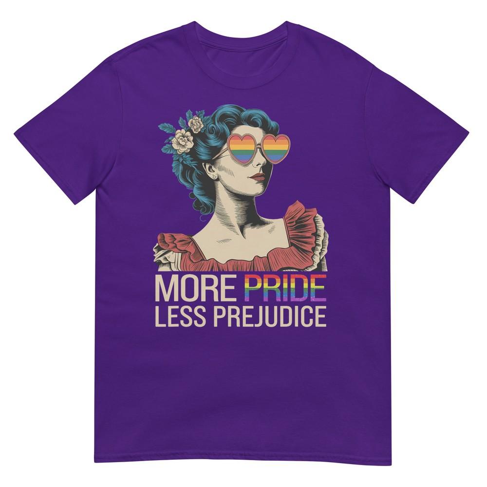 More Pride Less Prejudice Pride Month Lgbtq Tshirt
