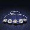S925 Silver Bracelet Moissanite Bracelet Moissanite Hai Rui Same Style Simple Women's Model