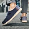 Модные мужские повседневные туфли из парусины, дышащие мокасины без застежек, повседневные мужские туфли из вулканизированной ткани большого размера, дизайнерская обувь для мужчин